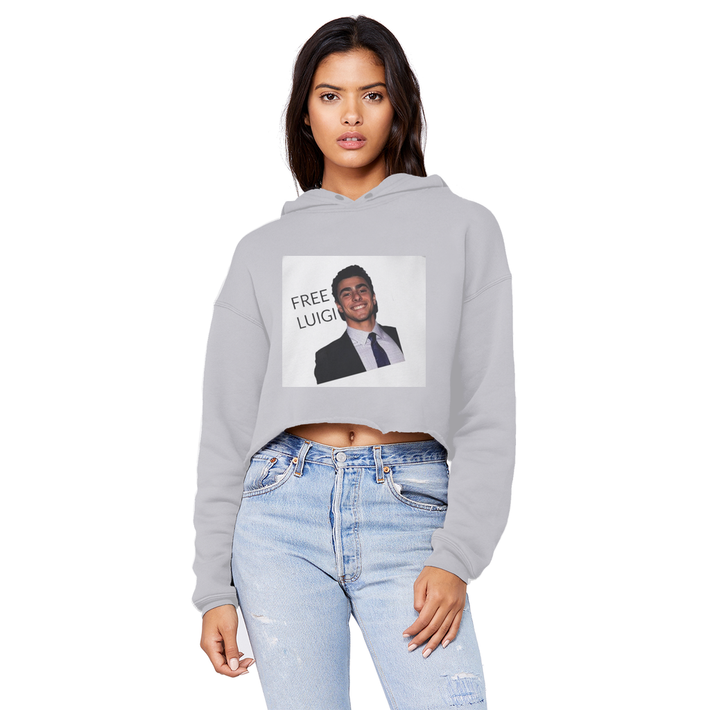 FREE LUIGI HODIE Cropped Raw Edge Boyfriend Hoodie