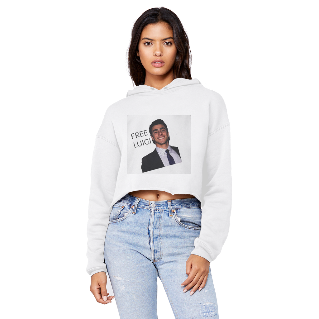 FREE LUIGI HODIE Cropped Raw Edge Boyfriend Hoodie