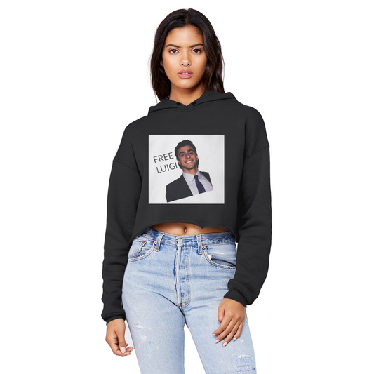 FREE LUIGI HODIE Cropped Raw Edge Boyfriend Hoodie